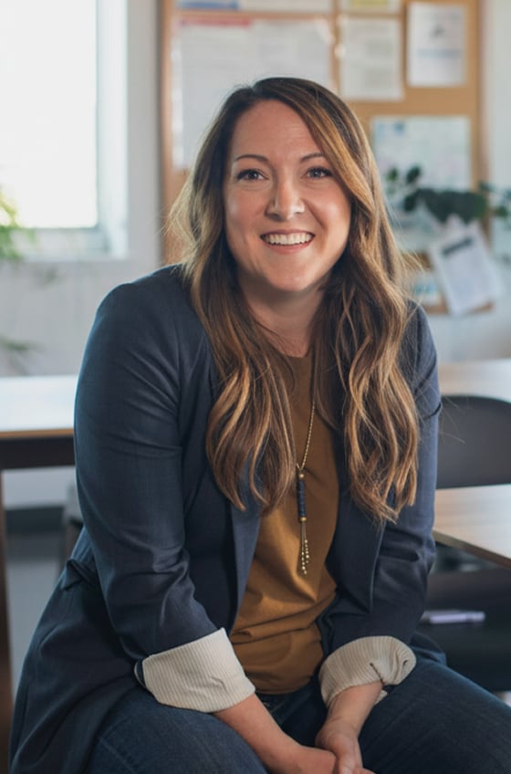 Confident financial consultant in modern workspace