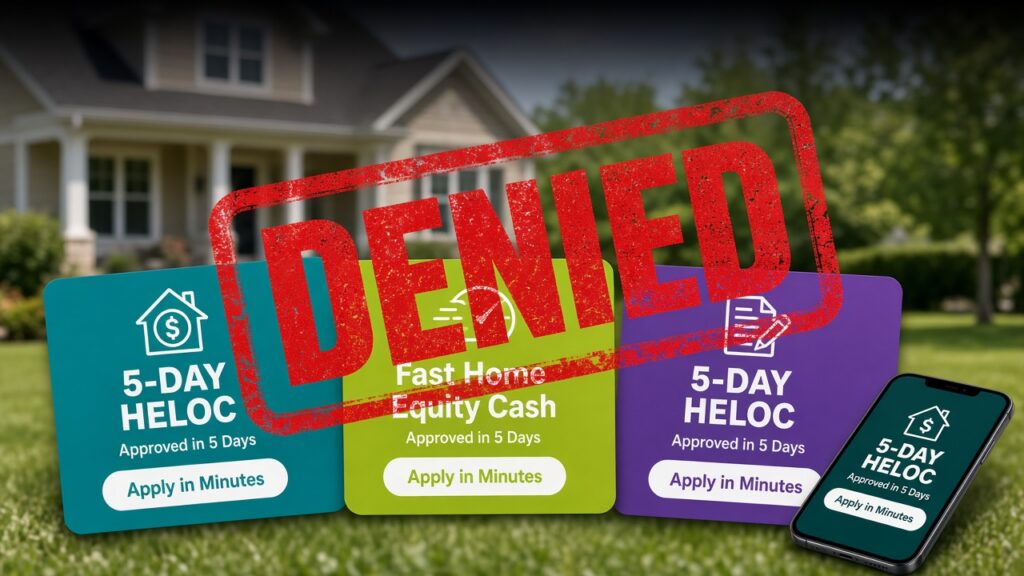 Fast HELOC advertisements stamped denied